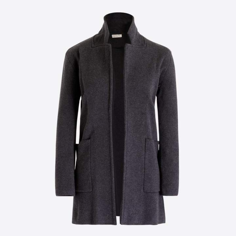 J. Crew Factory Open-Front Sweater Blazer - Gray